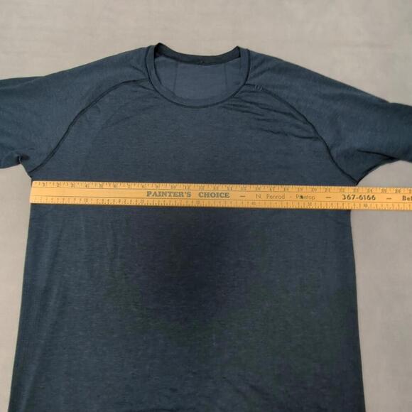 Lululemon T Shirt Mens XXL Blue Short Sleeve Active Live In Practice Performance - Picture 3 of 9